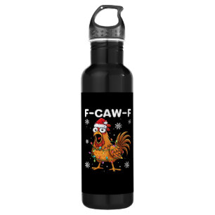 Funny F-Caw-F Christmas Chicken Classic 710 Ml Water Bottle