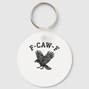 Funny F-Caw-F Crow Aesthetic Style Keychain