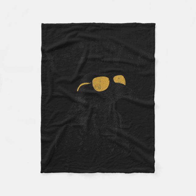 Funny F-caw-f Crow  Fleece Blanket (Front)