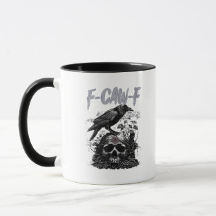 Funny F-Caw-F Crow Funny Halloween Retro Classic Mug
