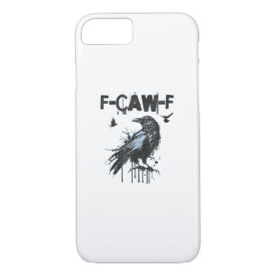 Funny F-Caw-F Crow Grunge Humor Graphic Case-Mate iPhone Case