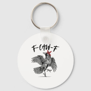 Funny F-caw-f Crow Raven Women Bow Headband Hallow Keychain