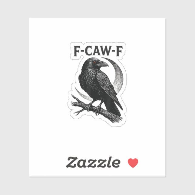 Funny F-Caw-F Crow Retro Graphic (Sheet)