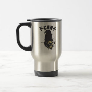 Funny F-Caw-F Crow Vintage Humour Essential Creati Travel Mug