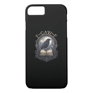 Funny F-Caw-F Raven Bird Saying Graphic Retro Clas Case-Mate iPhone Case