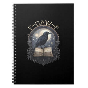 Funny F-Caw-F Raven Bird Saying Graphic Retro Clas Notebook