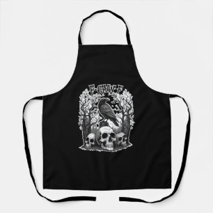 Funny F Caw F Raven Halloween Apron