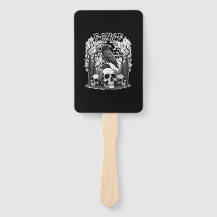 Funny F Caw F Raven Halloween Hand Fan