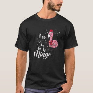 Funny Fa La La La Mingo Flamingo Christmas Family T-Shirt