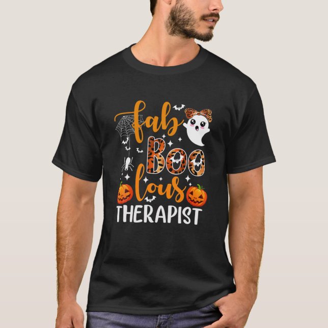 Funny Faboolous Therapist Halloween Costume Therap T-Shirt (Front)