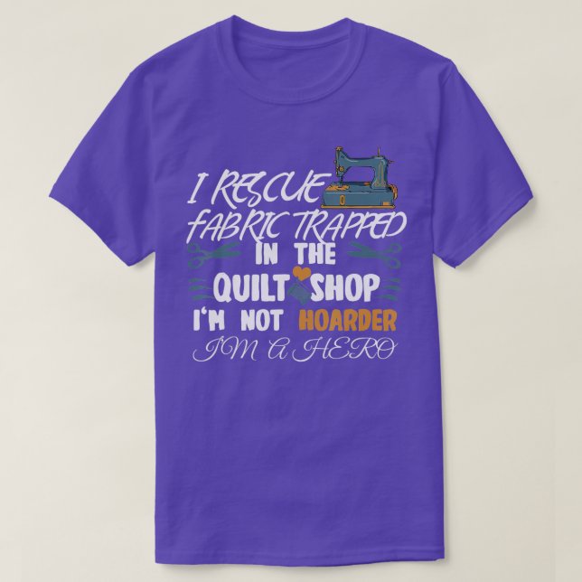 Funny Fabric Sewing Quilting  T-Shirt (Design Front)