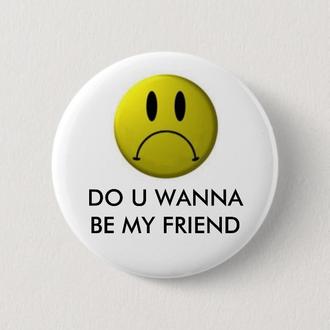 Funny Face 2 Inch Round Button (Front)