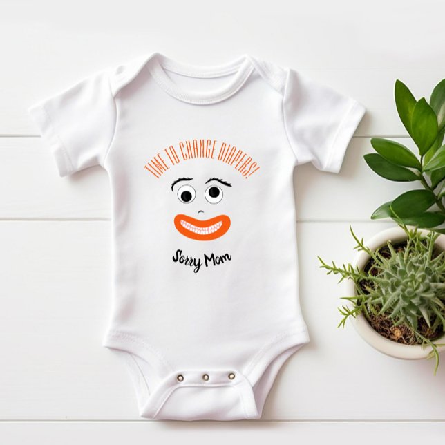 Funny face baby bodysuit (Creator Uploaded)