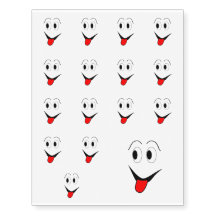 Funny face - black and red.