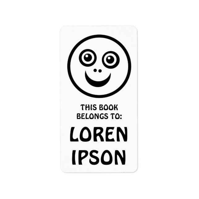Funny Face - Book Plate Label (Front)