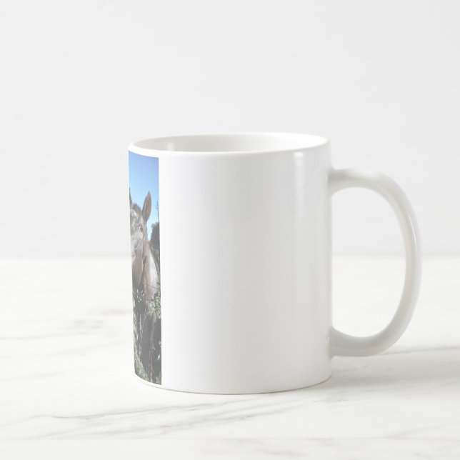 Funny Face brown horse Coffee Mug (Right)