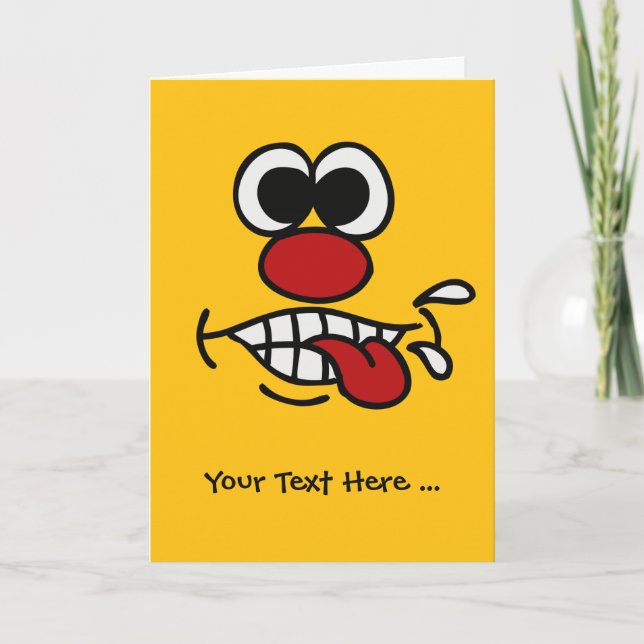 Funny Face carte de voeux personnalisée (Devant)