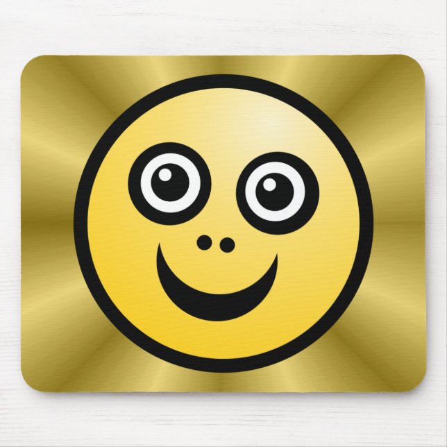 Funny Face (colour me) - Gold - v2 Mouse Pad (Front)