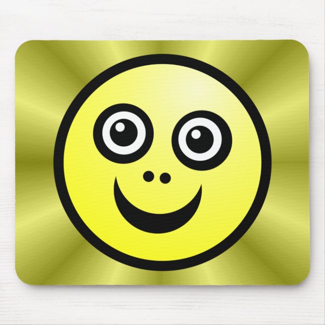 Funny Face (colour me) - Yellow - v2 Mouse Pad (Front)