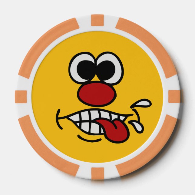 Funny Face custom poker chips (Front)
