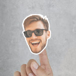 Funny Face Cut Out Custom Photo<br><div class="desc">Funny personalized photo stickers with a face cut-out. Customize it with any face – from family members to pets – and make it a memorable gift or decoration. To make the cut-out you can use any free app, Canva or Photoshop and upload a png file with a transparent background.</div>
