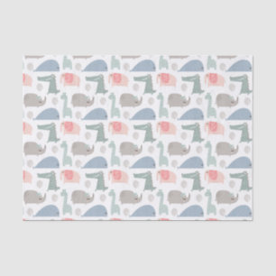 Funny Face Cute Doodle Animal Pattern Tissue Paper