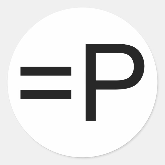 Funny Face Emoticon! Classic Round Sticker (Front)