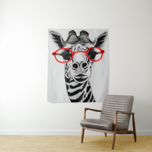 Funny Face Expression Giraffe NFT Art Download  Ta Tapestry