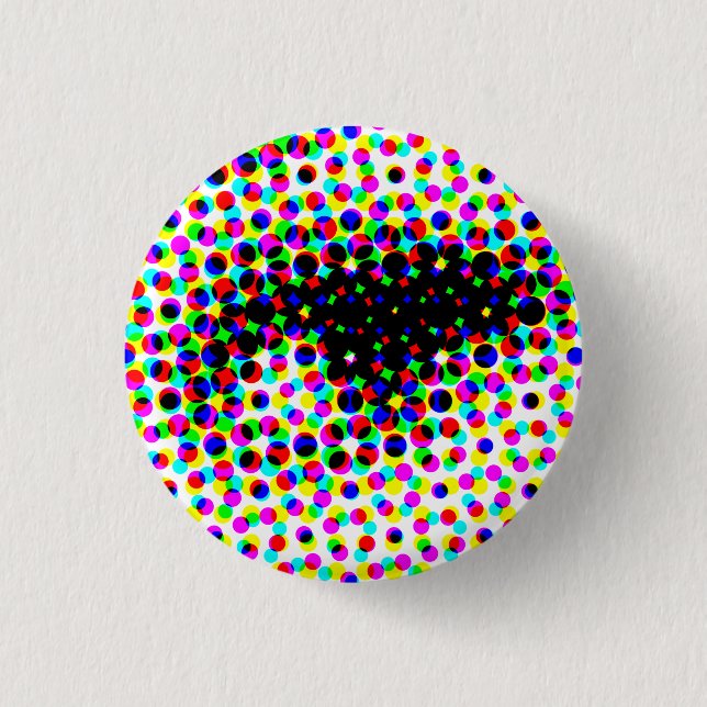 Funny Face Eye 1 Inch Round Button (Front)