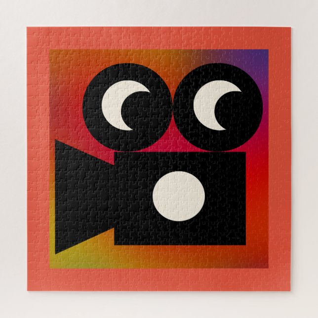 Funny Face Movie Camera Kids  Jigsaw Puzzle (Vertical)