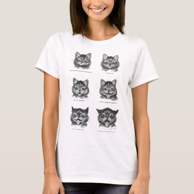 Funny Face of Cat, Louis Wain T-Shirt (Front)