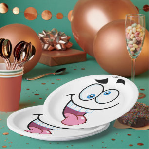 funny face paper plate
