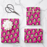 Funny Face Pink Custom Photo Birthday Wrapping Paper Sheet<br><div class="desc">Add laughter and personality to your gifts and celebrations with Funny Face Custom Wrapping Paper. Featuring a repeated print of your chosen face or object, this wrapping detail instantly turns any present into a memorable moment. Perfect for birthdays, weddings, bachelorette parties, baby showers, graduations, and funny surprise gifts. How to...</div>
