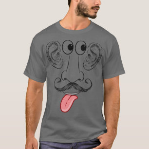 Funny Face Tongue Out – Quirky Cartoon Face T-Shirt