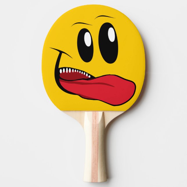 Funny Face Triple Nanner Table Tennis Ping Pong Paddle (Front)