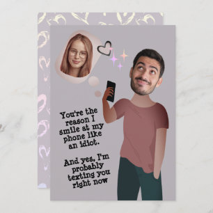 Funny Face Whimsical Photo Fun Valentine's Card