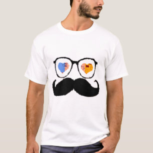 Funny Face with Moustache 3 T-Shirt