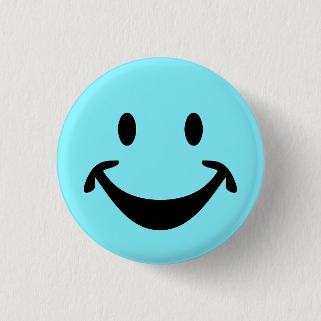 Funny face + your backg. & ideas 1 inch round button (Front)