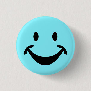 Funny face + your backg. & ideas 1 inch round button