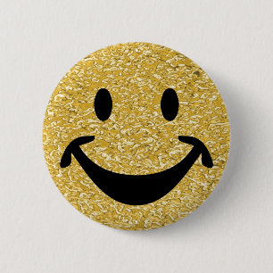 Funny face + your backg. & ideas 2 inch round button