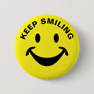 Funny face + your backg. & ideas 2 inch round button