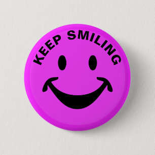 Funny face + your backg. & ideas 2 inch round button