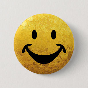 Funny face + your backg. & ideas 2 inch round button