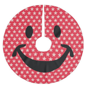 Funny face + your backg. & ideas brushed polyester tree skirt