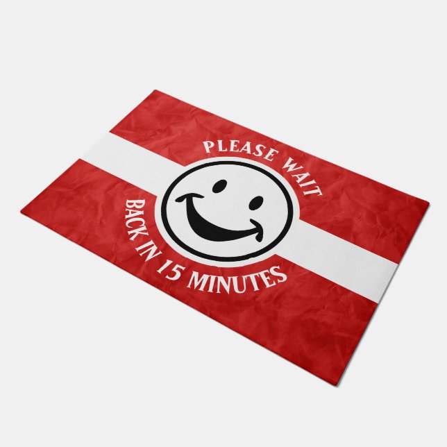 Funny face + your backg. & ideas doormat (Angled)