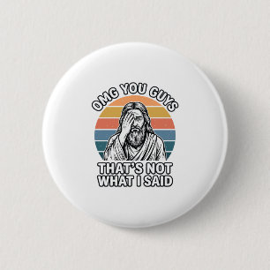 Funny Facepalm Retro Quote Vintage Engraving Shirt 2 Inch Round Button