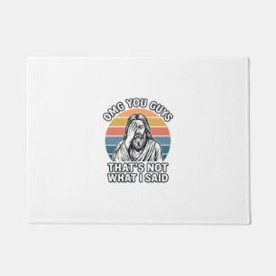 Funny Facepalm Retro Quote Vintage Engraving Shirt Doormat