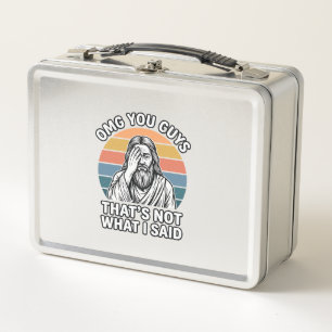 Funny Facepalm Retro Quote Vintage Engraving Shirt Metal Lunch Box