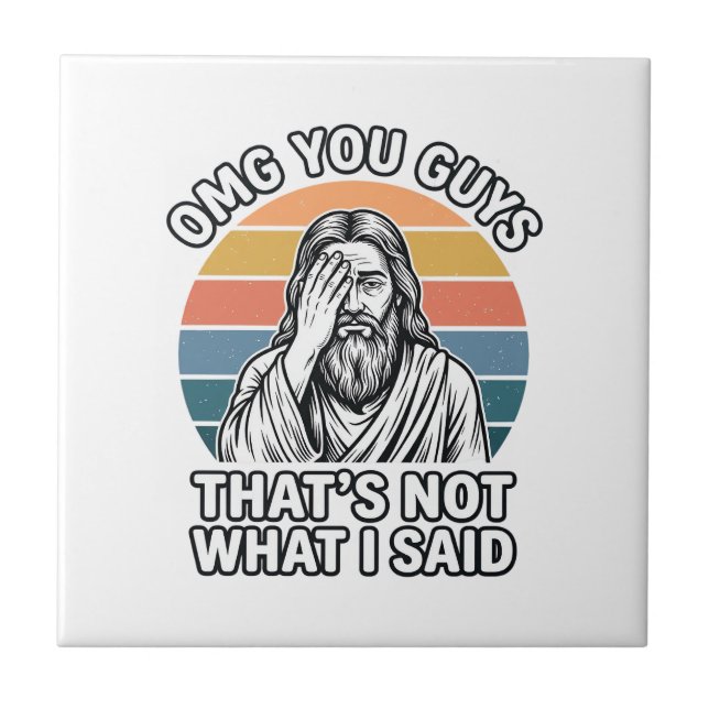 Funny Facepalm Retro Quote Vintage Engraving Shirt Tile (Front)