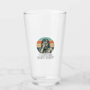 Funny Facepalm Vintage Engraving Quote Design_1 Glass
